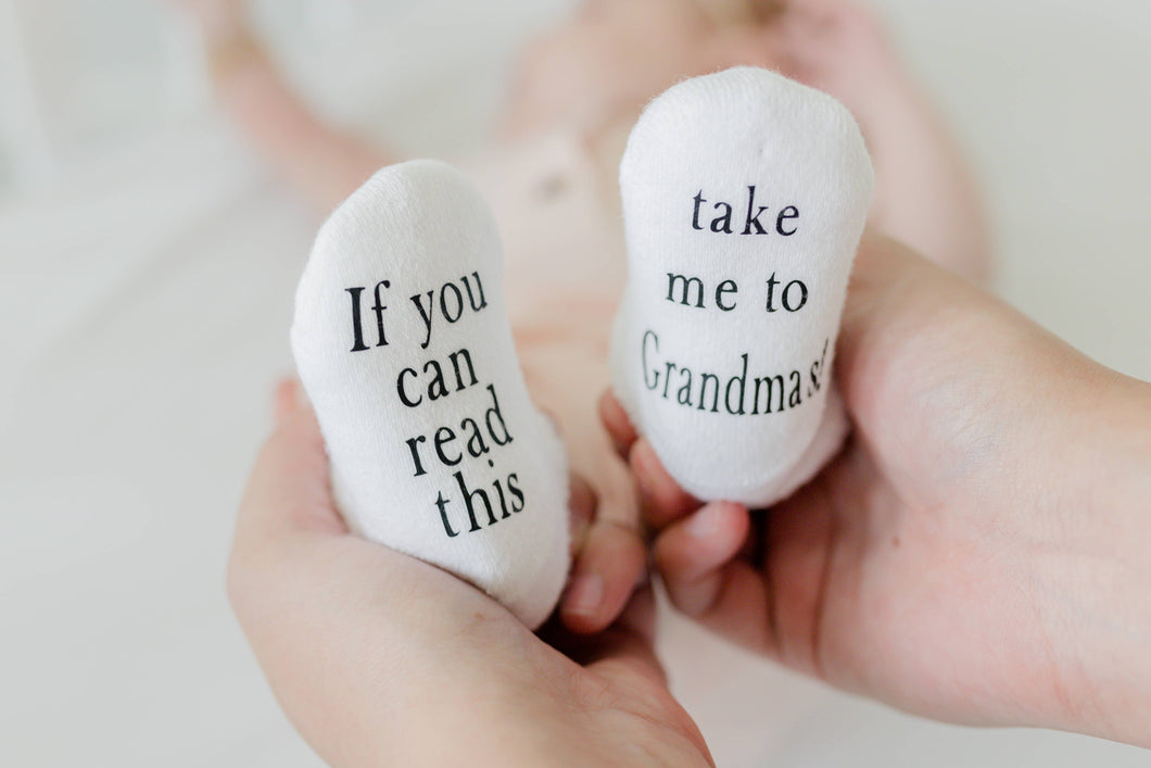 Baby Socks - Take Me to Grandmas!