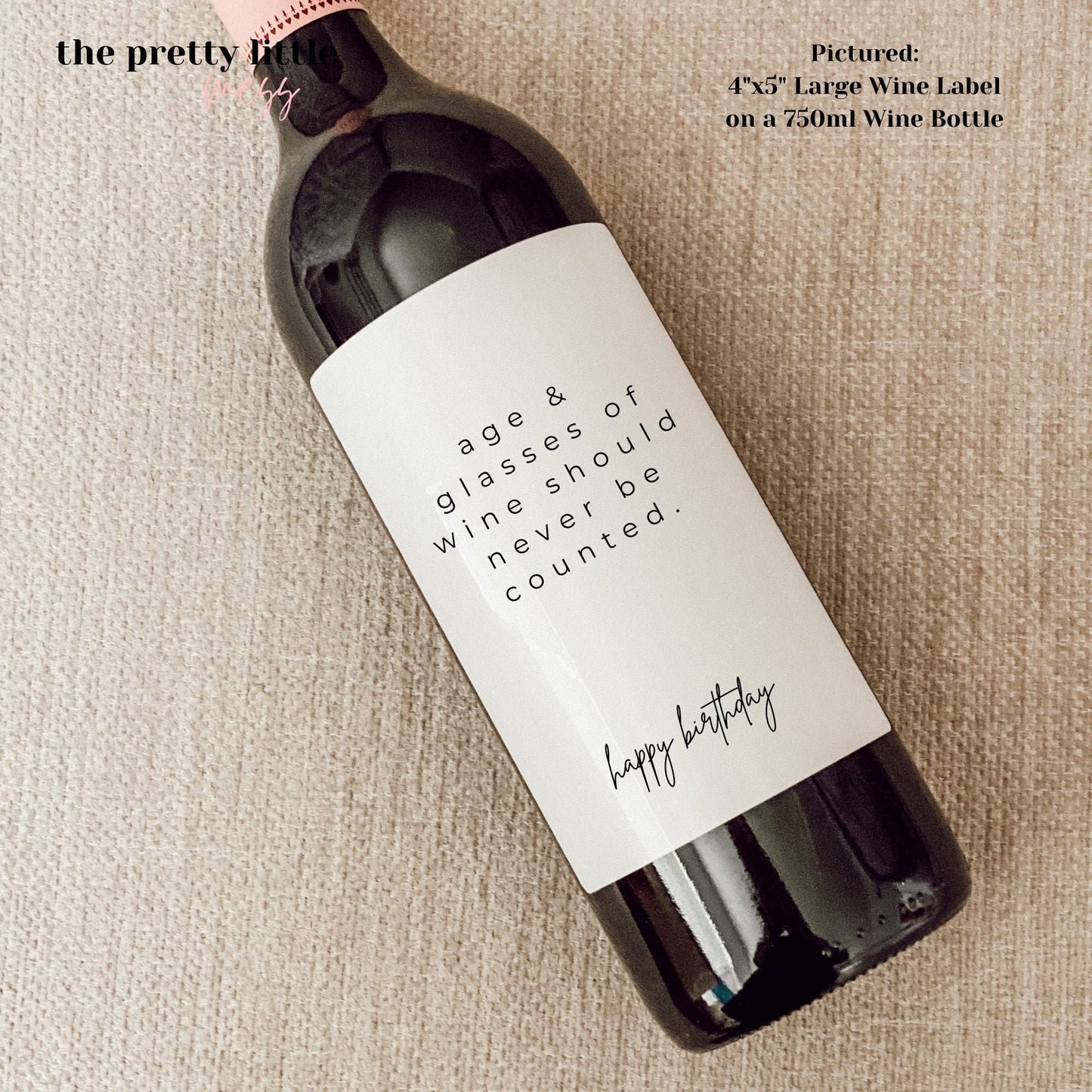Happy Birthday - Wine Bottle Label