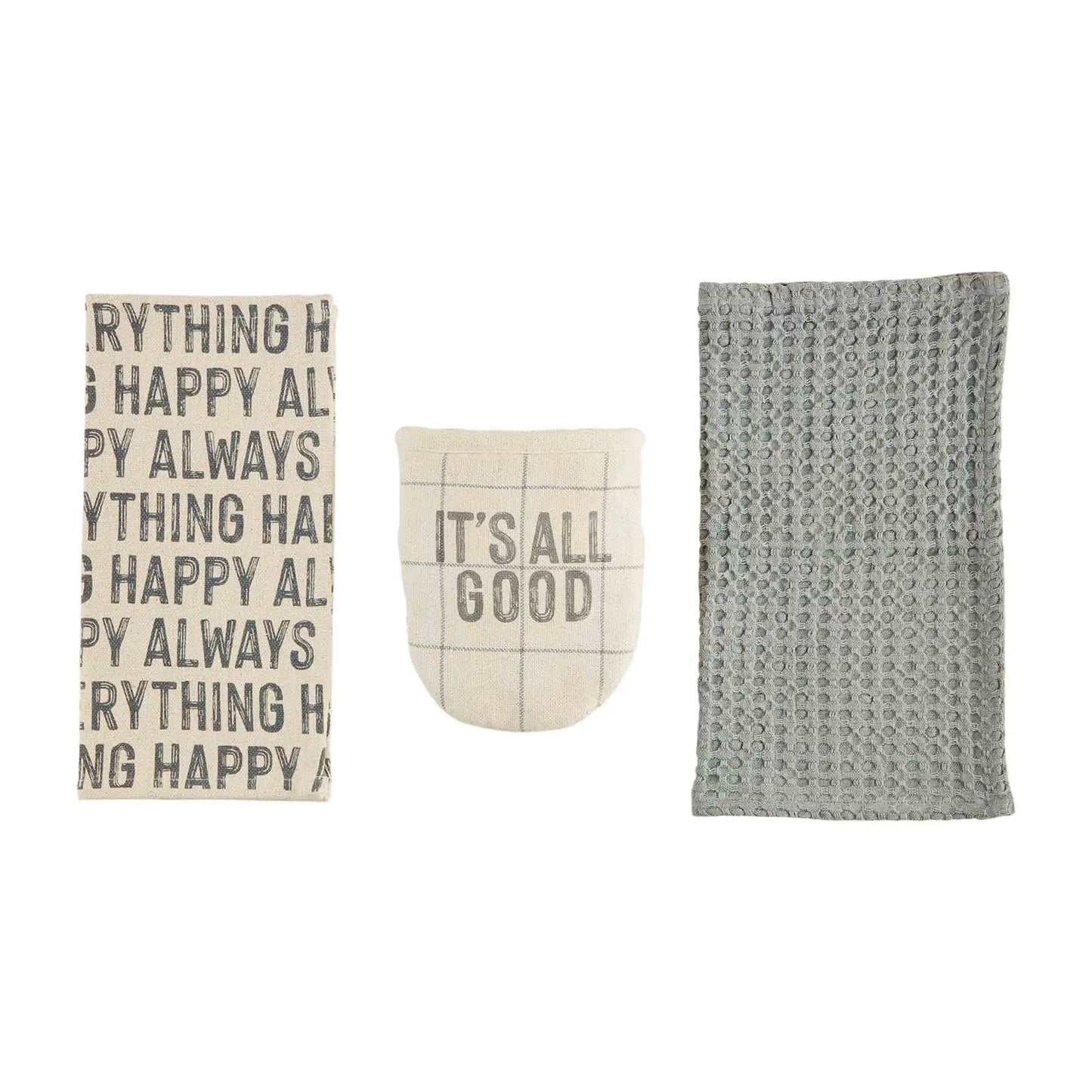 It's All Good Oven Mitt And Towel Set