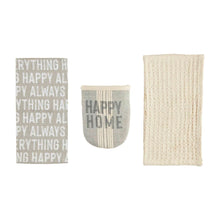 Load image into Gallery viewer, Happy Home Oven Mitt And Towel Set