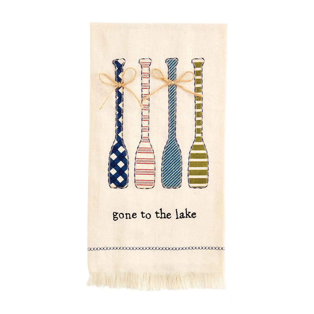 Gone To Lake Applique Towel