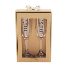 Load image into Gallery viewer, Mr. &amp; Mrs. Champagne Flute Set