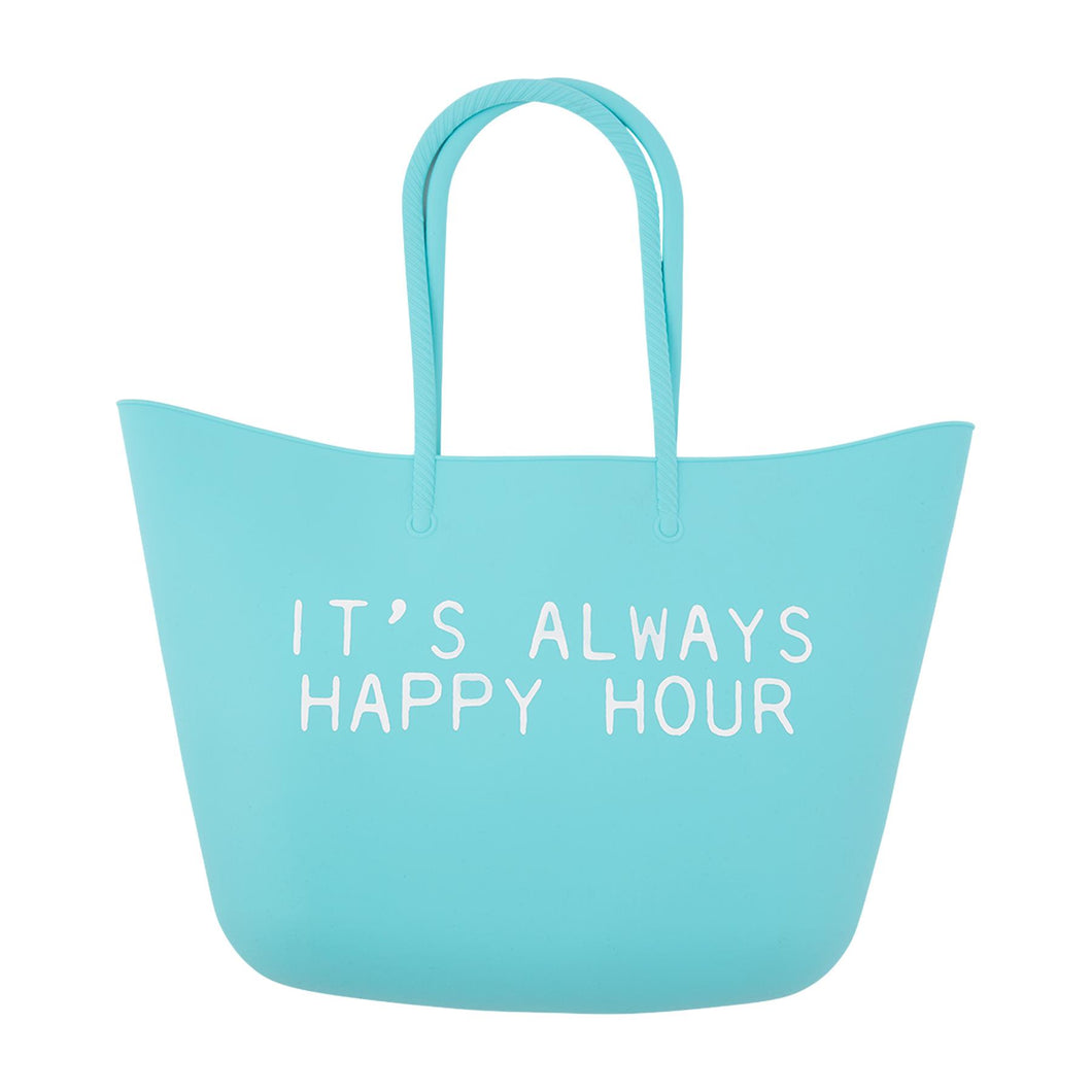 Blue Silicone Cooler Tote
