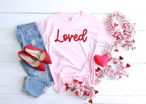 Pink Valentine Graphic Tee - Loved
