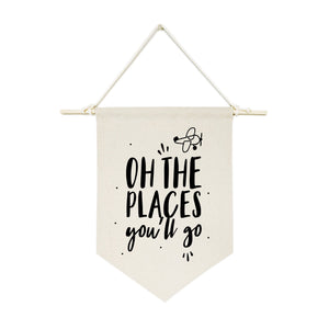 "Oh the Places..." - Hanging Wall Canvas Banner
