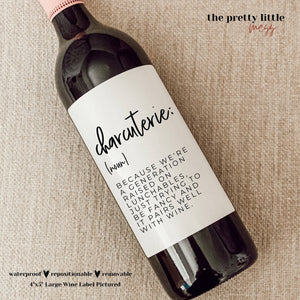 Charcuterie - Wine Bottle Label