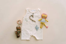 Load image into Gallery viewer, Cropped Linen Romper - White