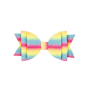 Rainbow Ombre Bow - Hair Clip