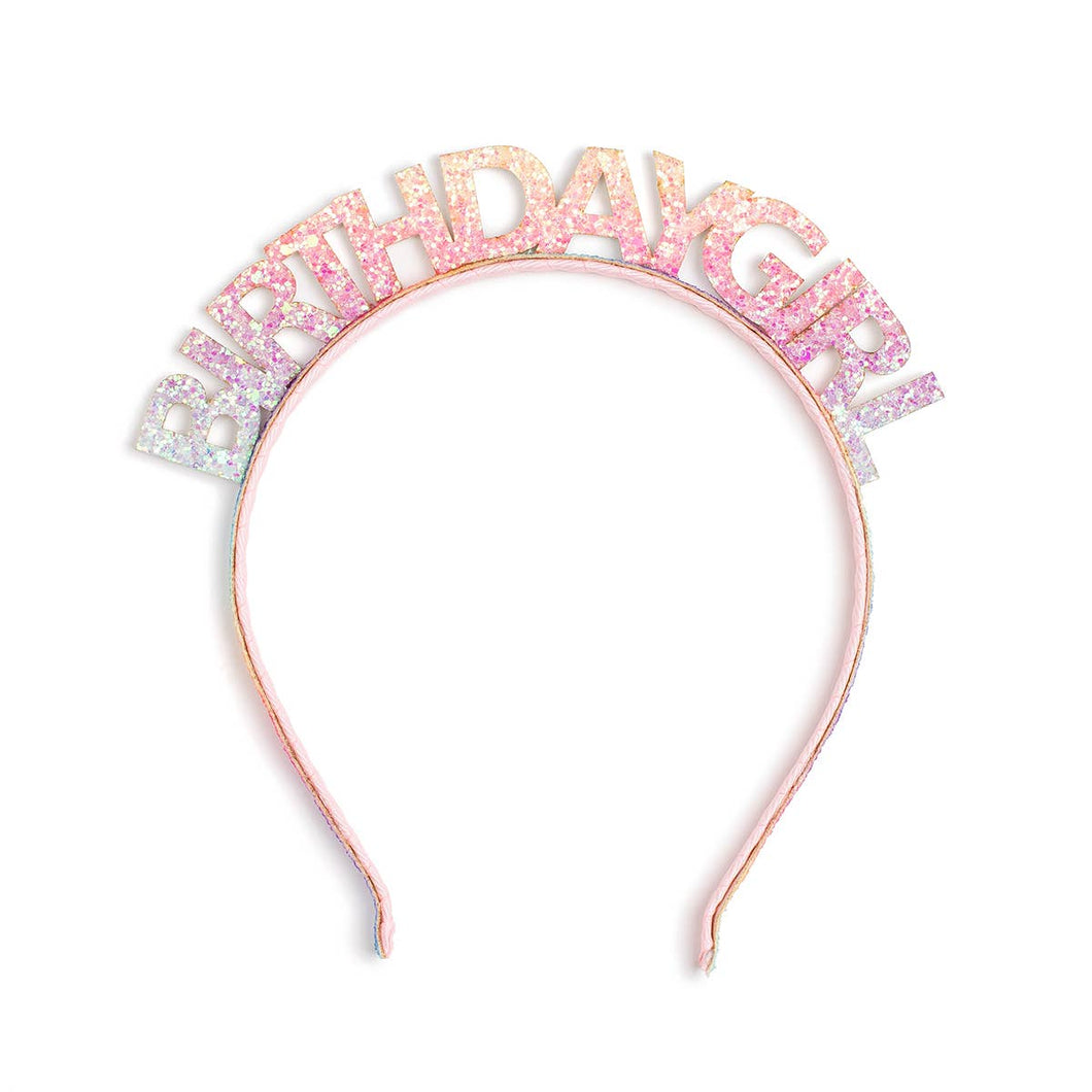 Pastel Rainbow Birthday Girl - Headband