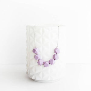 GEO Teething Necklace- Lilac