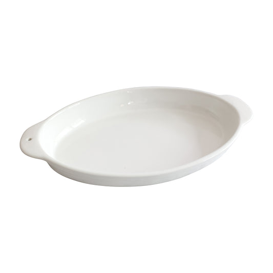 Oval baker dish-PINSTRIPES