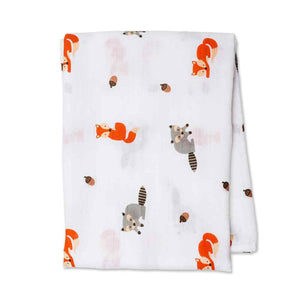 LLJ Cotton Swaddle - Forest Friends