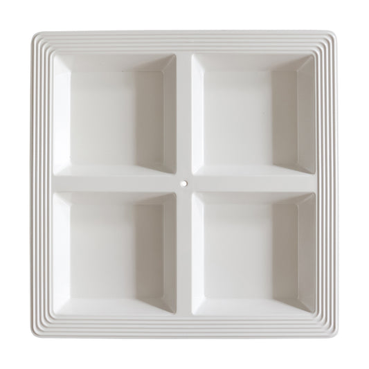 Melamine Square Divided Server PINSTRIPES