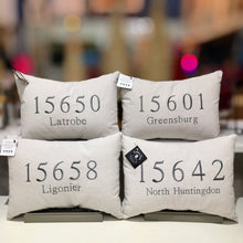 Load image into Gallery viewer, City &amp; Zip Code Pillow - Latrobe