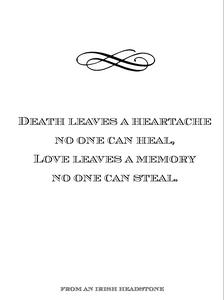 Death Leaves a Heartache - Sympathy Card