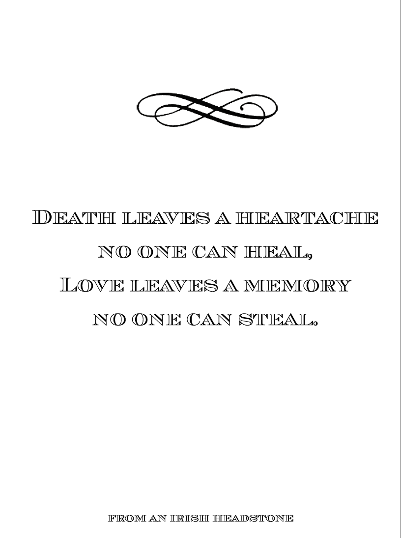 Death Leaves a Heartache - Sympathy Card