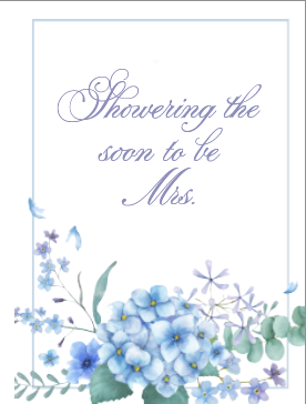 Showering The Soon To Be Mrs. - Bridal Shower Card