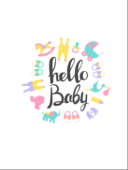 Hello Baby - Baby Shower Card