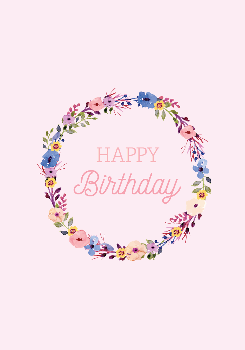 Happy Birthday (Pink)  - Birthday Card