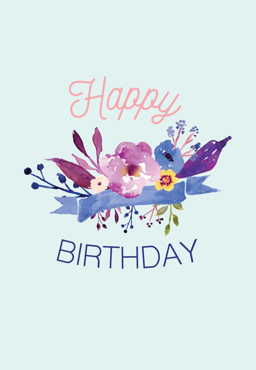 Happy Birthday (Blue) - Birthday Card