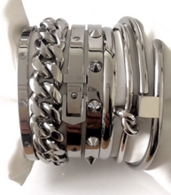 Load image into Gallery viewer, Belt Bangle Silver
