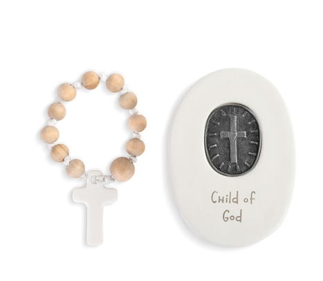 Child of God Medallion Box with Rosary
