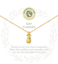 Load image into Gallery viewer, Sea La Vie Necklace 18“ Thanks/Pineapple