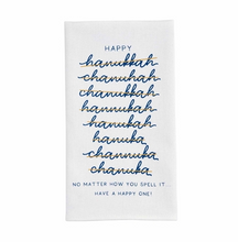 Load image into Gallery viewer, Hanukkah Watercolor Towel - No Matter How You Spell