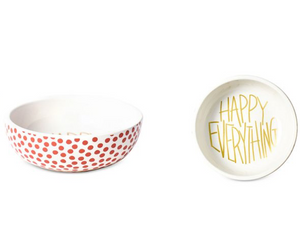 Persimmon Small Dot Happy Everything Dipping Bowl