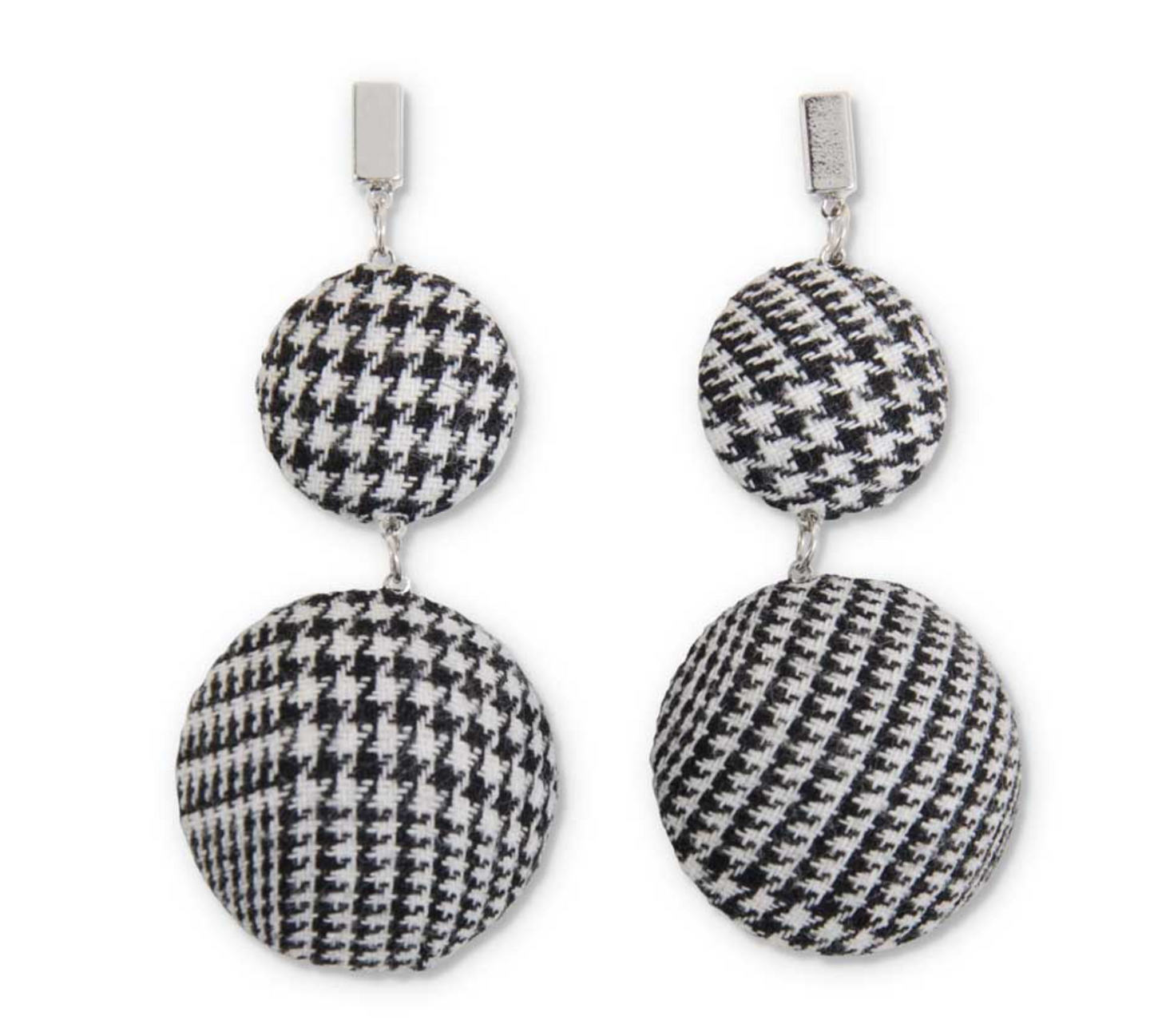 Black & White Plaid Earring