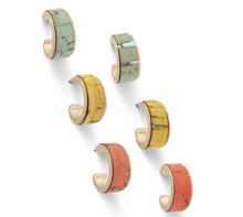 Load image into Gallery viewer, Soft Autumn Cork Hoop Earrings