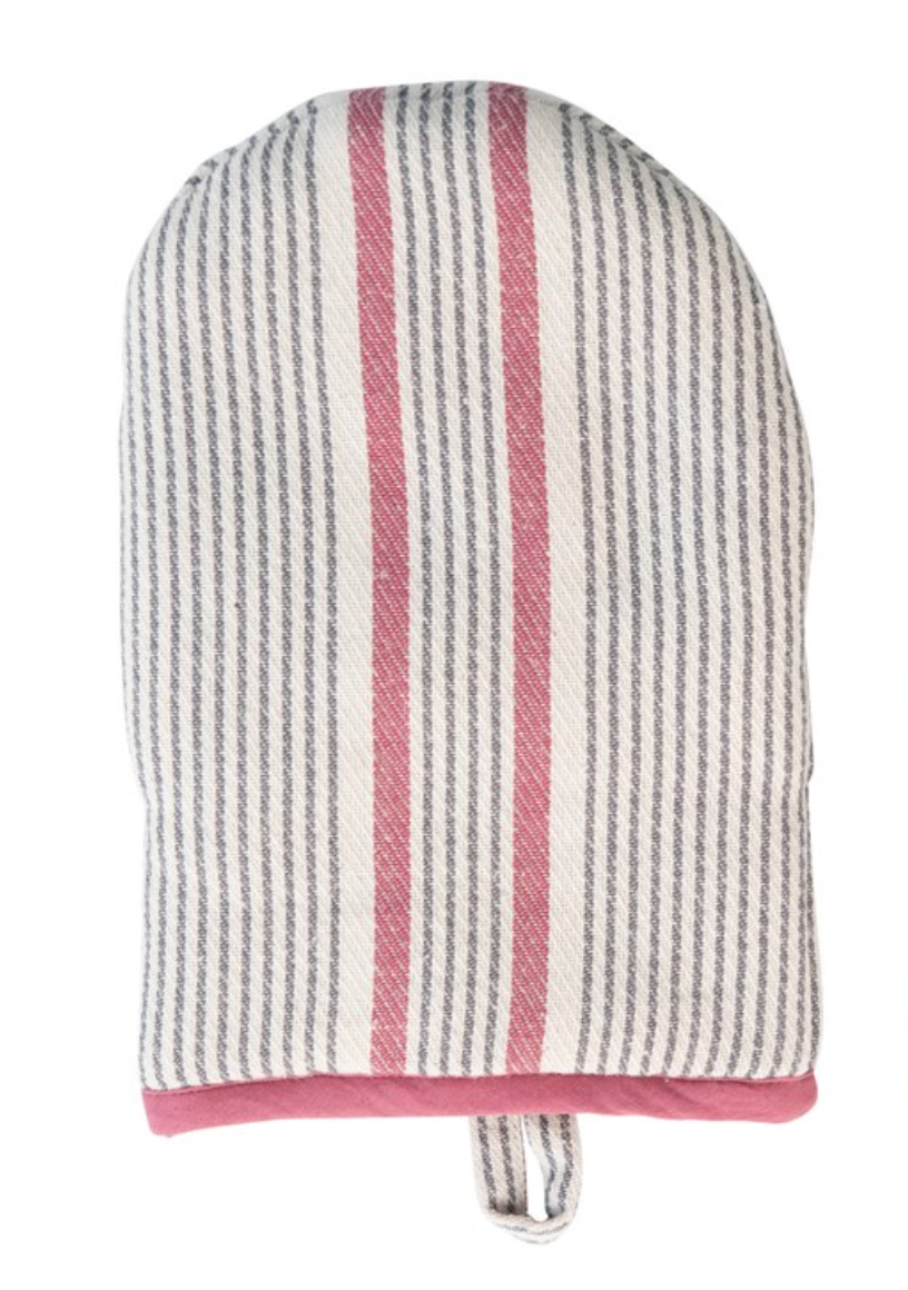 Woven Cotton Striped Hot Mitt