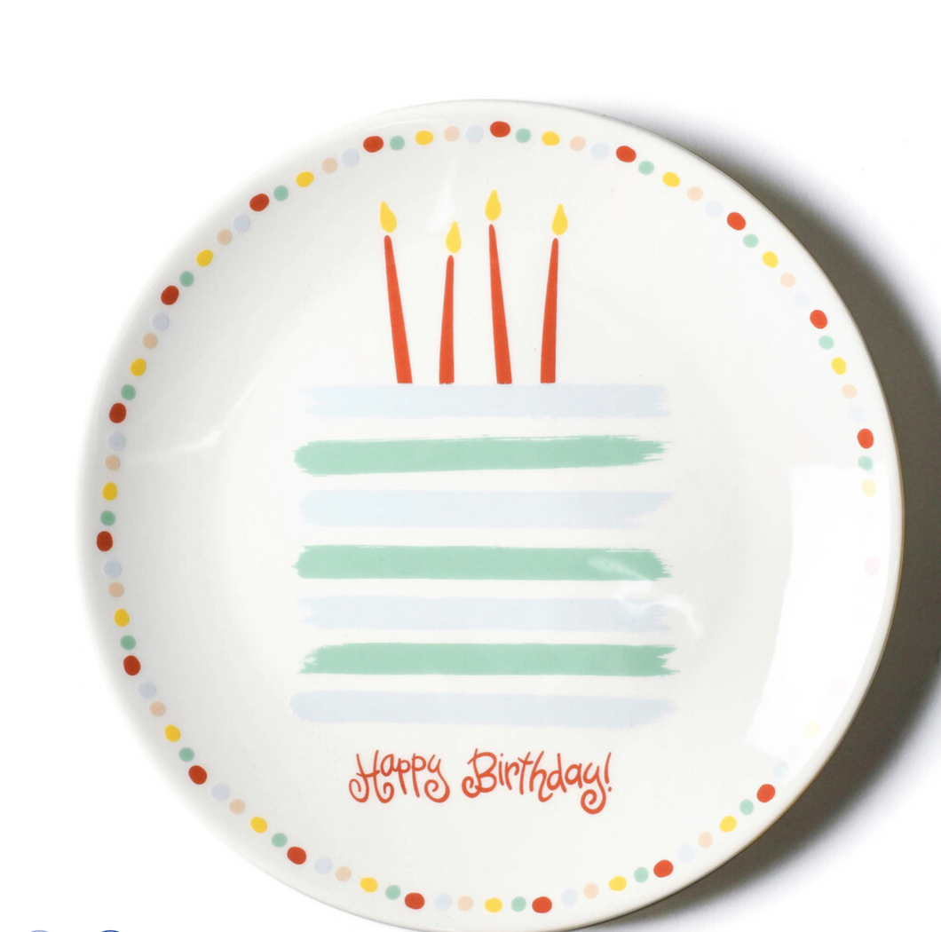Happy Birthday Cake Salad Plate