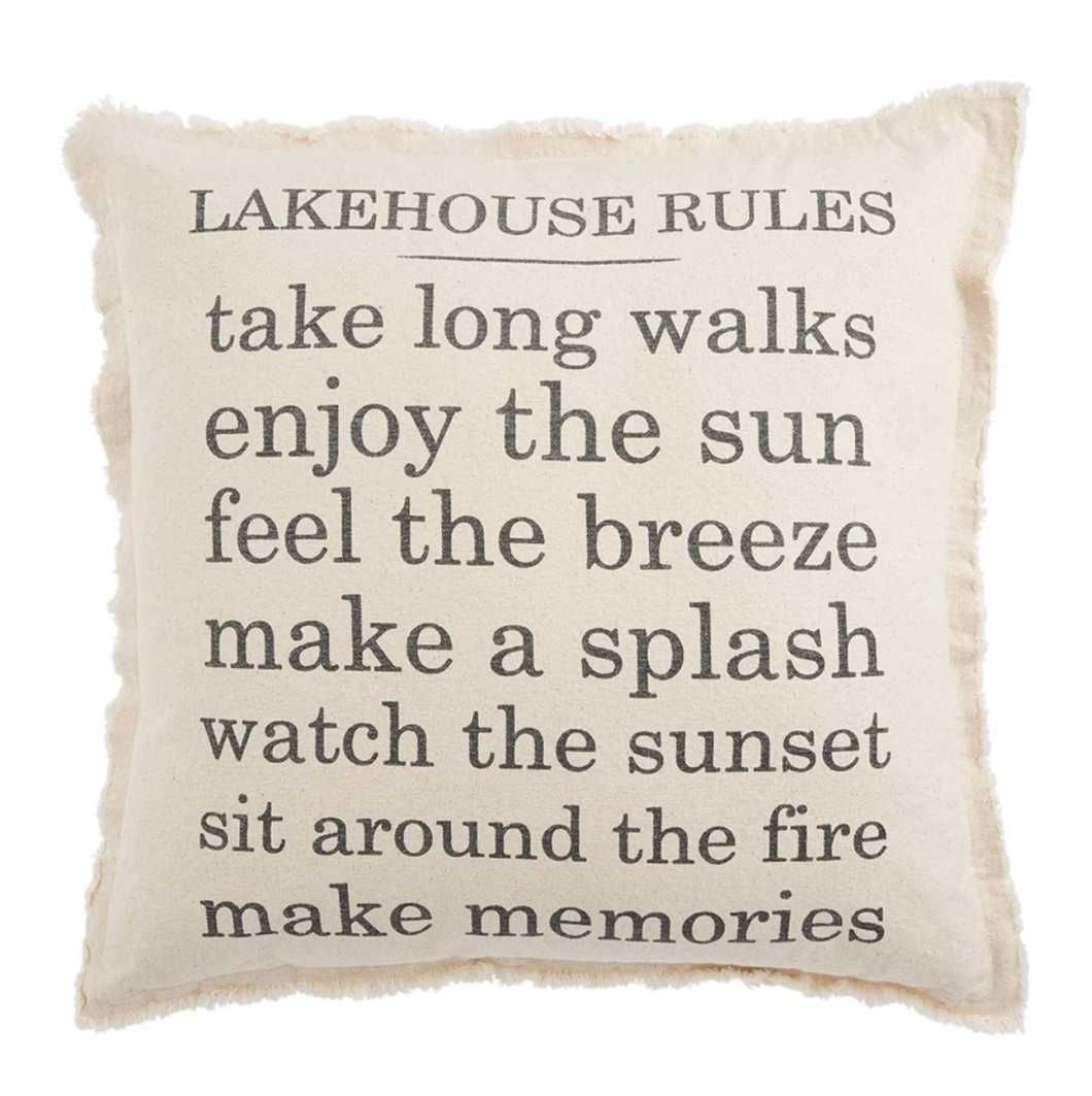 Lake House Rules Pillow