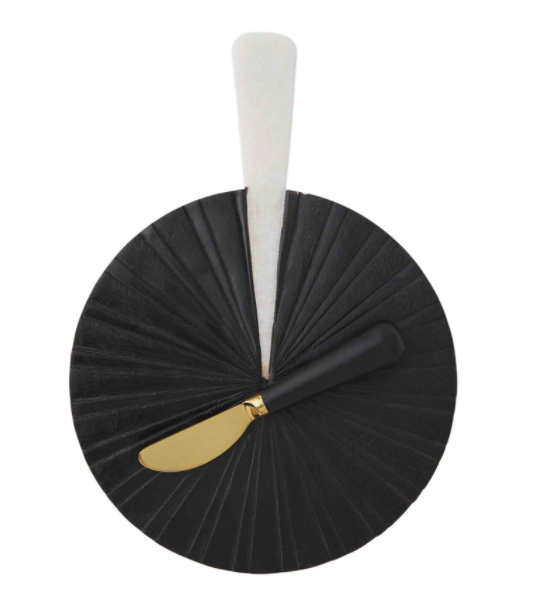 Black Round Marble Board Set