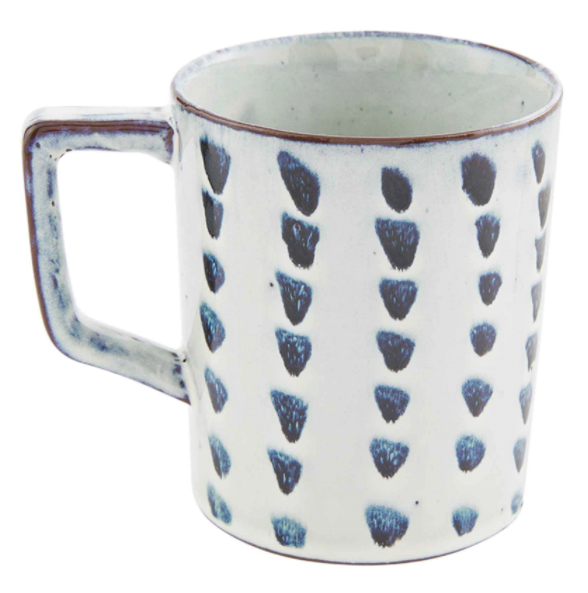 All Over Dot Black Mug