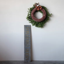 Load image into Gallery viewer, Wood &amp; Metal Wall Decor &quot;Merry Christmas&quot;, Distressed Finish