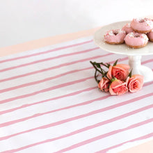 Load image into Gallery viewer, Paper Table Runner - Light Pink Stripe