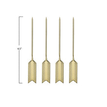 Load image into Gallery viewer, Stainless Steel Gold Serving Picks