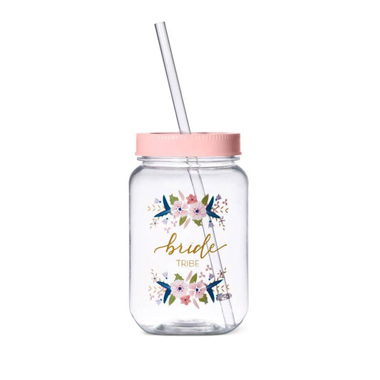 16 oz. Bride Plastic Mason Jar