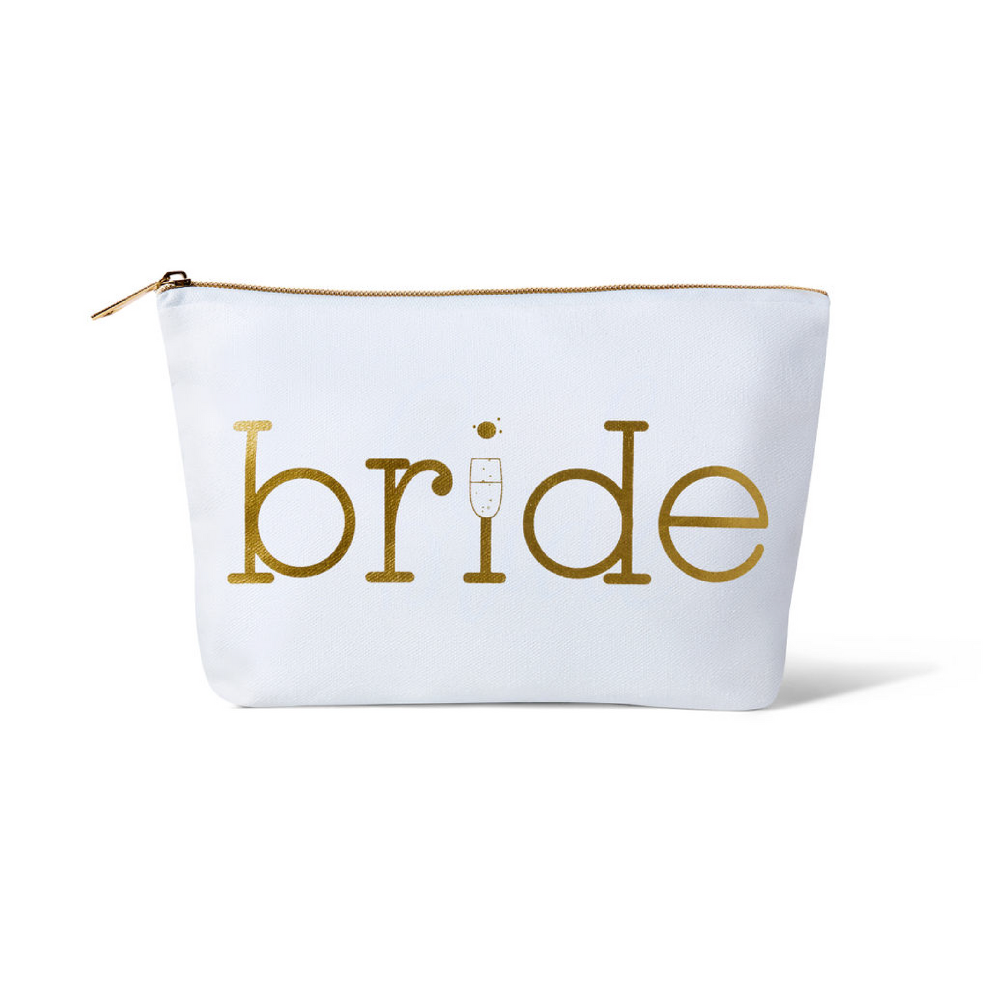 Bride Canvas Makeup Bag - Champagne