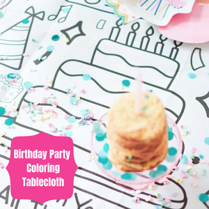 Coloring Table Cover/Poster - Birthday