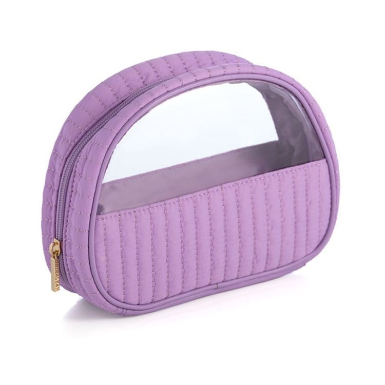 EZRA HALF-MOON COSMETIC POUCH, LILAC