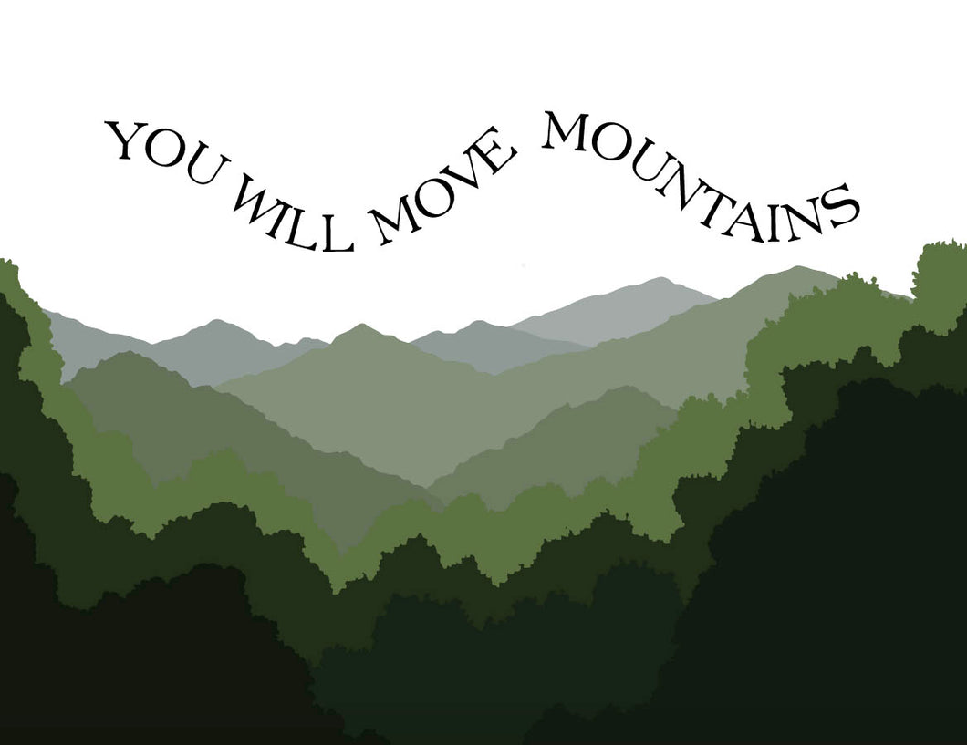 You Will Move Mountains - Graduation Card